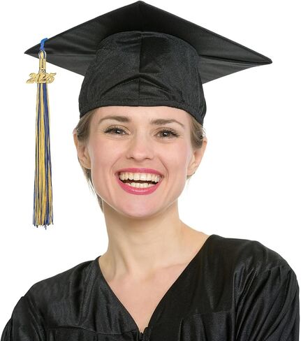 Graduation Tassels, 2025 Graduation Cap Tassel with Gold Charm for Graduation Regalia, Ceremonies Souvenir, Kindergarten, High School College Graduation Hat Decoration in Saudi Arabia