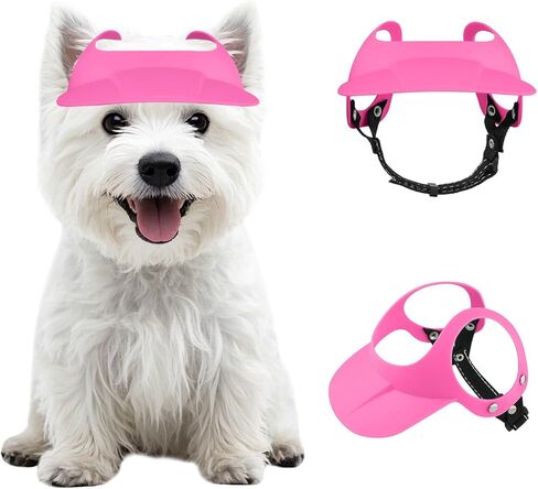 Enjoying Dog Hat with Ear Holes, Dog Sun Hat Adjustable Outdoor Four Seasons, for Small to Medium Dogs 16.5-27.5 lbs Walking Cycling, Pink in Saudi Arabia
