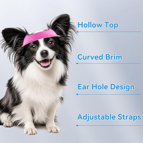 Enjoying Dog Hat with Ear Holes, Dog Sun Hat Adjustable Outdoor Four Seasons, for Small to Medium Dogs 16.5-27.5 lbs Walking Cycling, Pink in Saudi Arabia