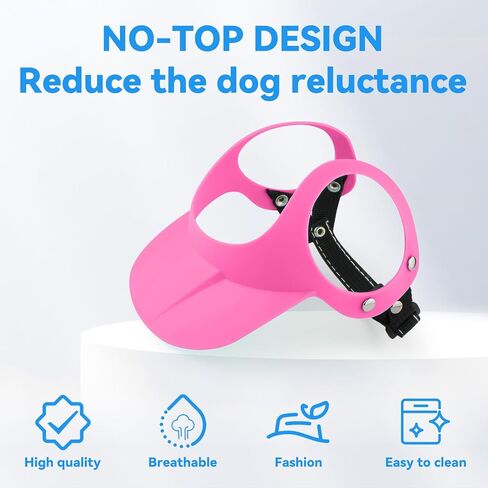 Enjoying Dog Hat with Ear Holes, Dog Sun Hat Adjustable Outdoor Four Seasons, for Small to Medium Dogs 16.5-27.5 lbs Walking Cycling, Pink in Saudi Arabia