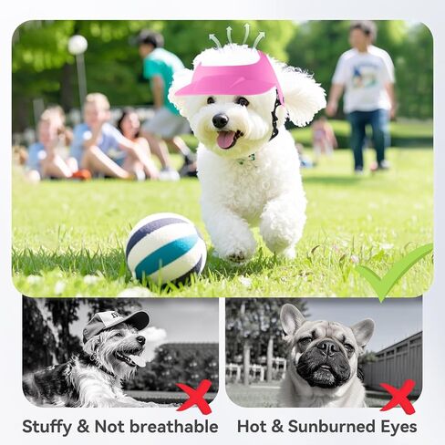 Enjoying Dog Hat with Ear Holes, Dog Sun Hat Adjustable Outdoor Four Seasons, for Small to Medium Dogs 16.5-27.5 lbs Walking Cycling, Pink in Saudi Arabia