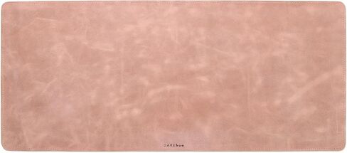 Genuine Leather Desk Mat - L (27.6x11.8 in) or XL (35.4x15.7 in) (Rose Pink, L (27.6x11.8 in)) in Kuwait