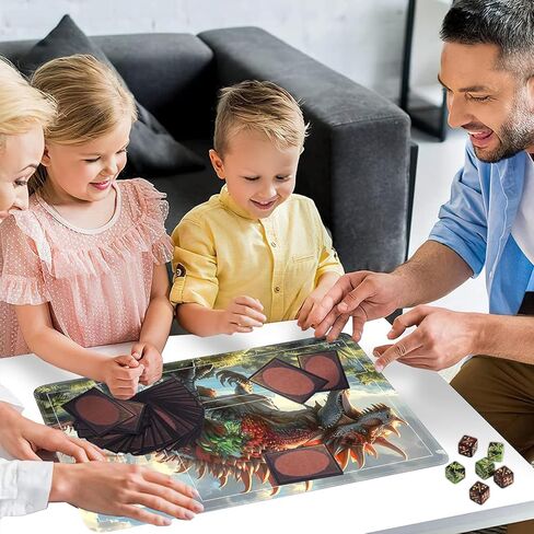 for MTG Playmat, Card Playmat with Zones-Includes A Storage Bag and 6 Dice, 24 x 14 inches for TCG Playmat with Non-Slip Rubber, Ultra Pro for MTG Mat， Dinosaurs Pattern in Saudi Arabia