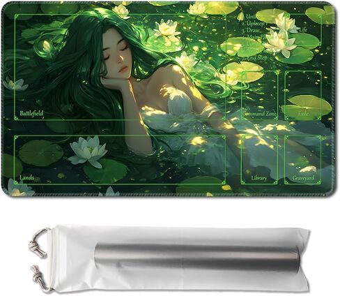 MTG Playmat Size 24x14in Free Storage Bags Non-Slip Backing, Ideal for Card Game Enthusiasts TCG Playmat and CCG OCG DTCG PTCG Play mats 10 (Archangel, No with Zone) in Kuwait