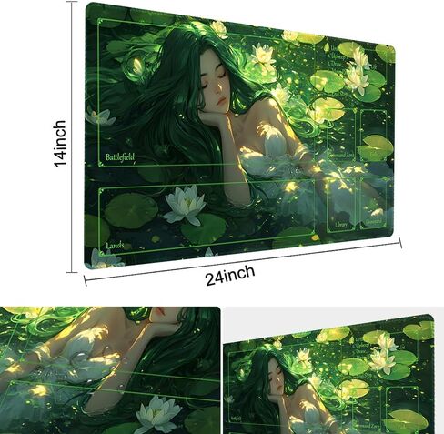 MTG Playmat Size 24x14in Free Storage Bags Non-Slip Backing, Ideal for Card Game Enthusiasts TCG Playmat and CCG OCG DTCG PTCG Play mats 10 (Archangel, No with Zone) in Kuwait