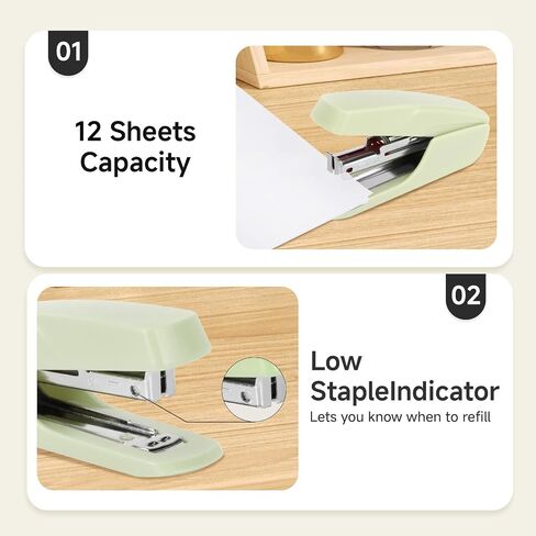 Portable Office Stapler, Easy to Carry (White) in Kuwait
