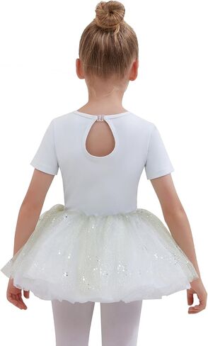 Danceair Girls' Tutu Skirt 4 Layered Tulle Dance Tutu Sequines Skirts Ballet Skirt for Dress Up Costume Dancewear in Saudi Arabia