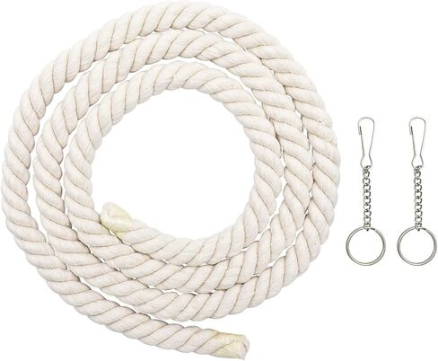 78.7 Inches Cotton Climbing Rope Toy, Lengthen and Bold Bird Ladder Bridge, Swing Toys, Pet Cage Accessories for Parakeets, Cockatiels, Macaw, African Grey Parrot in Saudi Arabia