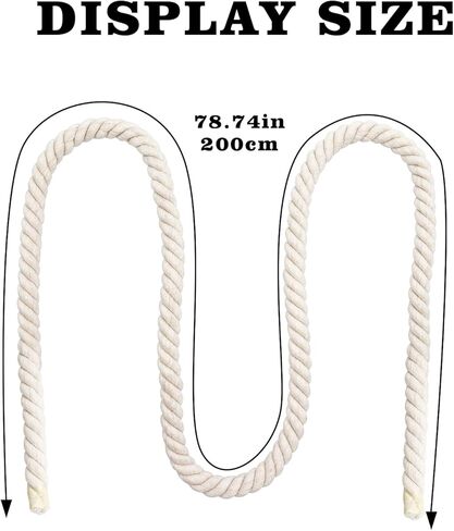 78.7 Inches Cotton Climbing Rope Toy, Lengthen and Bold Bird Ladder Bridge, Swing Toys, Pet Cage Accessories for Parakeets, Cockatiels, Macaw, African Grey Parrot in Saudi Arabia