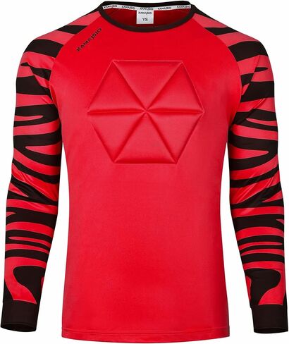 Elbow & Chest Padded Soccer Goalie Jersey - Long Sleeve Soccer Goalkeeper Jersey Men - Adult, Youth Goalie Shirt in Saudi Arabia