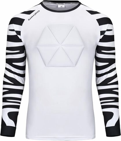 Elbow & Chest Padded Soccer Goalie Jersey - Long Sleeve Soccer Goalkeeper Jersey Men - Adult, Youth Goalie Shirt in Saudi Arabia