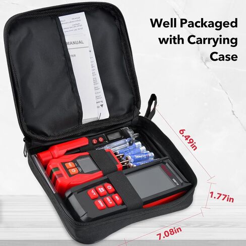 MESTEK Circuit Breaker Finder, Electrical Circuit Tracer Tool Kit with Integrated GFCI Outlet Tester, Works on AC 90-120V, Circuit Tester with Buzzer Alarm & Color LCD Display, Includes Carrying Case in Saudi Arabia