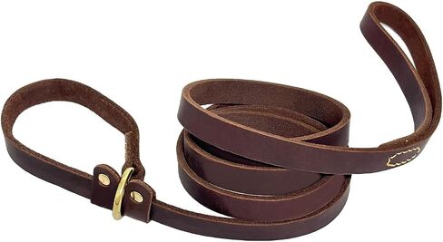 Guiding Star Leather Slip Leads for Dogs Leather Slip Leash for Small Dogs Leather Dog Leash Training Leash for Puppy Small Medium Dogs (6Ft*1/5in, Black) in Kuwait