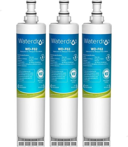 Waterdrop 4396508 Replacement for Whirlpool 4396510, EDR5RXD1, NLC240V, PNL240V, 4396508p, 4396547, 4392857, 9010, LC400V, WF-NLC240V, 46-9010, Everydrop Filter 5 مبرد مياه ثلاجات عبوة من 3 قطع in Kuwait
