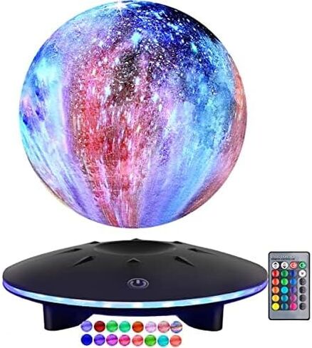 Levitating Globe with Colorful LED Light Touch Base, Floating Globe LED Lamp Ball World Map,Magnetic Levitation Room Decor Display Stand, Cool Gadget Gift, Christmas Orgament in Saudi Arabia