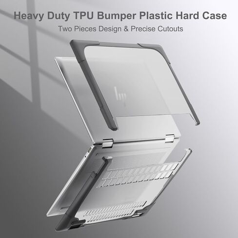 Mosiso متوافق مع HP Envy 2-in-1 2K CASTOP LAPTOP 14 بوصة الكمبيوتر المحمول اللمسات اللمسة 2024 النموذج الإفراج x360 ، ركن الواقي الشاق الثقيل العظم الغلاف الصدمية القشرة الصلبة المقاومة للصدمات ، والأسود in Kuwait