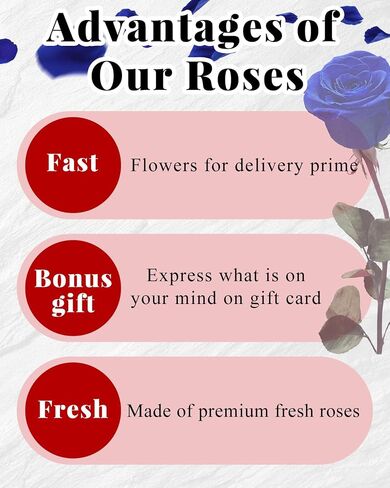 Changshunqi Forever Flowers Preserved Roses in a Box - 7 Preserved Flowers In a Box, Fresh Eternal Rose Birthday Flowers Gifts for Women Her Mom Wife Anniversary,Mothers Day,Valentines Day,Christmas in Saudi Arabia