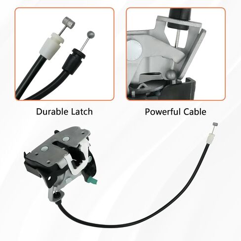 Side Door Latch with Cable Compatible with 1992-2014 Ford E150 E250 E350 Econoline Van | Replaces AC2Z-15264A26-B | Right Rear Door Upper Latch in Kuwait