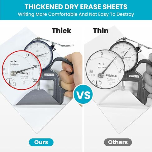 Dry Erase Board Sticker- Whiteboard Stickers-8.27''x11.69'' Removable Dry Erase Sheets- Fridge Dry Erase Paper for Wall/Desk/Refrigerator/Door/Locker/Home/Office/Classroom (White-2Pcs) in Saudi Arabia