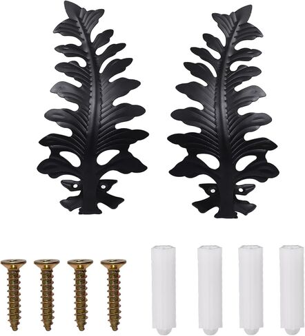 SUQ I OME 1 Pair New European Leaf Curtain Tiebacks Curtain Holdbacks Decorative Wall Hooks Hanger for Drapes Linen Holder Window Treatment Hardware, Bronze in Kuwait