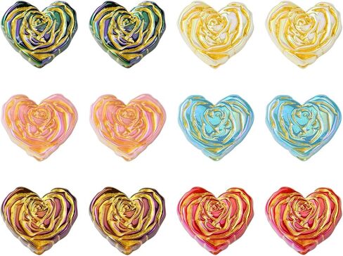 100 Pcs Colorful Acrylic Flower Bead Caps Plastic Cherry Blossom 4 Petal Clover End Caps Spring Theme Bead Caps for DIY Bouquet Jewelry Making in Kuwait