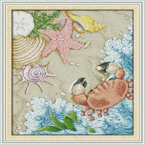 Howie's Needlepoint Cross Stitch Kits ، 11ct pattern pattern pattern pattern pattern kits ، مجموعة كاملة من مجموعات المبتدئين المختومة (Elve Walking Dog ، 14.2 × 15 بوصة) in Kuwait