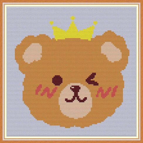 Howie's Needlepoint Cross Stitch Kits ، 11ct pattern pattern pattern pattern pattern kits ، مجموعة كاملة من مجموعات المبتدئين المختومة (Elve Walking Dog ، 14.2 × 15 بوصة) in Kuwait