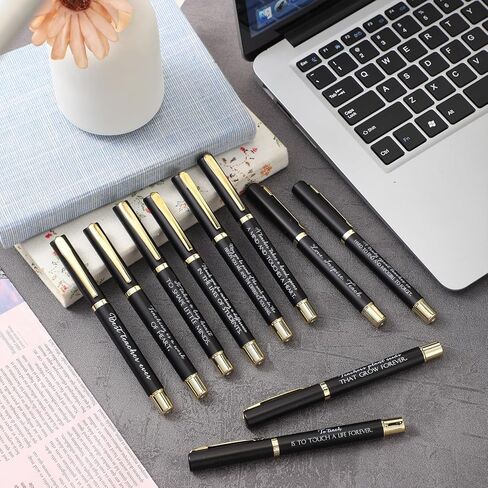 Kosiz 50 Pcs Teacher Appreciation Gifts Bulk Inspirational Thank You Teacher Pen for Men Women from Students Black Ink Retractable Ballpoint Gift for School(Rich Colors) in Kuwait