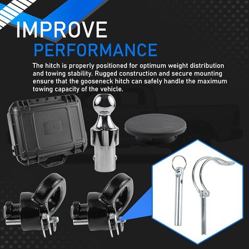60618 Gooseneck Hitch Ball Puck System Gooseneck Hitch Kit with Box 30K 2-5/16-In Ball Compatible with 2013-2023 Ram 2500 3500 in Kuwait