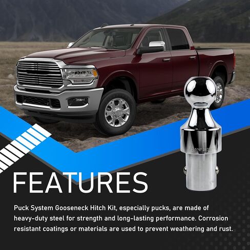 60618 Gooseneck Hitch Ball Puck System Gooseneck Hitch Kit with Box 30K 2-5/16-In Ball Compatible with 2013-2023 Ram 2500 3500 in Kuwait