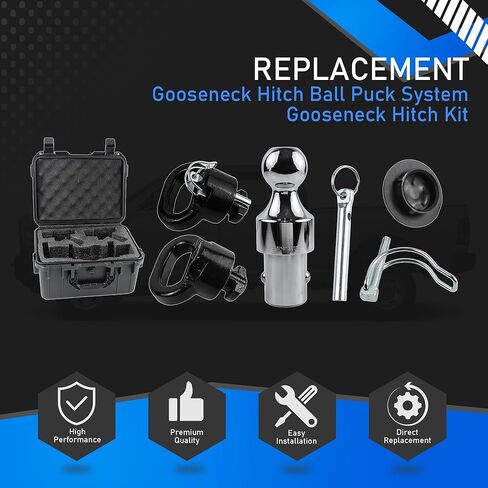 60618 Gooseneck Hitch Ball Puck System Gooseneck Hitch Kit with Box 30K 2-5/16-In Ball Compatible with 2013-2023 Ram 2500 3500 in Kuwait