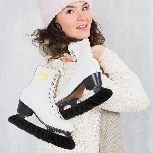Prasacco Ice Skate Blade Covers, Winter Skate Guards Kids Hockey Skate Blade Protector Guards for Hockey Skates Sports Ice Skate Blade Cover for Kids Youth Adult Men Women Boys Girls (Pink/S) in Saudi Arabia