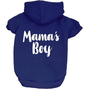 Mama's Boy Dog Hoodie | Fleece Lined |Leash Hole for Mom | Valentine's Day | Prop Photoshoot|Royal Blue, X-Small (6)