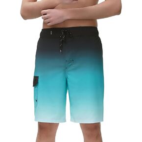 Rokka&Rolla Men's 4-Way Stretch Swim Trunks 9" Quick Dry Board Shorts Beach Swimwear Bathing Suit