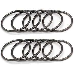 20pcs 10 ملم معدن O حلقات ، دبابيس حلقة من سبيكة الزنك الدائرية للملابس ، الحقائب ، الأحزمة ، الحرف اليدوية (أبيض فاتح)
