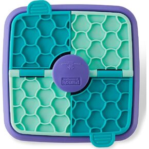 Hound Outward by Nina Ottosson Lick n 'Flip Treat Puzzle Troachment Dog Toy ، المستوى 1 مبتدئ ، صغير ، أرجواني