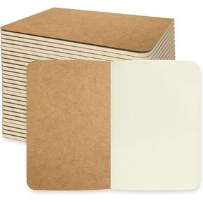 WANBAO 30 Pcs A5 Kraft Paper Notebooks Journal Softcover Notebooks Bulk 5.5 Inch x 8.3 Inch Blank 60 Pages 30 Sheets, Travel Journal Set, for Travelers, Office Supplies