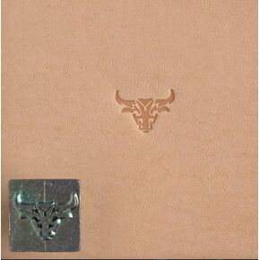 1/2 Inch Craftool Mini 3D Stamp Bull Skull Tandy Leather 8862-00