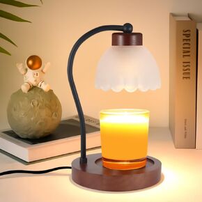 mocosa Candle Warmer Lamp, Dimmable Electric Candle Warmer, Adjustable Height Wax Melt Warmer for Scented Wax & Jar Candles, Gifts for Mom, Home Décor(Square Base)