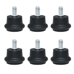 6 Pack Chair Feet Wheel Stopper Replacement Office Chair Feet Swivel，Low Profile Bell GlidesFixed Stationary Castors for Office Chair（Big）