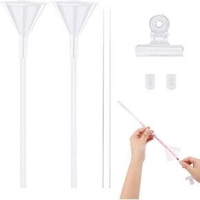NQEUEPN 2pcs Clear Beaded Funnel Kit with Clip, Clay Beading Tools Beading Needles Kit Jewelry Making Tools & Accessories Beading Tools Set for Bracelets Necklaces Making Supplies