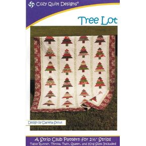Tree Lot Quilt Pattern, Jelly Roll 2.5" Strip Set Friendly, 5 Sizes Options