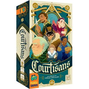 لعبة بطاقة Pandasaurus Games Courtisans - تنقل المؤامرات والتأثير في مأدبة الملكة! لعبة الإستراتيجية ، لعبة عائلية ممتعة للأطفال والكبار ، الذين تتراوح أعمارهم بين 8+ ، 2-5 لاعبين ، من 20 إلى 30 دقيقة ، صنع
