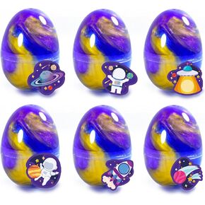6 حزمة مجموعة البيض SLIME SLIME ، مفضلات الحفلات ذات الطابع الكوني النابض بالحياة ، و SISTER SLIME KIT للفتيات الفتيات ، والألعاب الحسية للأطفال ، وحشو أكياس أعياد الميلاد ، ومكافآت الفصول الدراسية ، والطمس والفوضى.