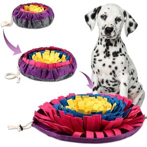حصيرة Snuffle for Dogs & Appies - Sniff Mat القابلة للتعديل تشجع مهارات البحث - لعبة تخفيف الإجهاد للكلاب الكبيرة (Multi)