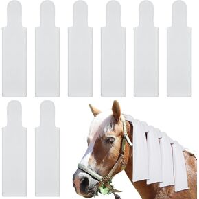 Eccliy 8 PCS Horse Mane Bags Bulk White Pet Supplies لحماية Mane's Mane من طين شمس الرياح التي تمنع التشابك