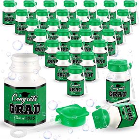 50 Pcs Graduation Bubble Bottles Mini Class of 2025 Graduation Bubble Wands Bulk Toys for Congrats Grad Goodie Bags Filler Gift Ceremony Party Favors(Gold)