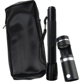 Professional 18mm 10x Handheld Optics Darkfield Loupe LED Polariscope with Flashlight, Dark Field Hastings Loupe Magnifier Jeweler Gemologist Gemstone Tester Tool
