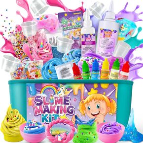 طقم SIY Slime ، مجموعة صنع الوحل للفتيات 10-12 ، الوحل الزبدة ، الوحل الرغوي ، الوحل السحابي مع الوظائف الإضافية ، كرات الرغوة ، سحر ، حفلات الوحل تفضل ألعاب الهدايا للأطفال