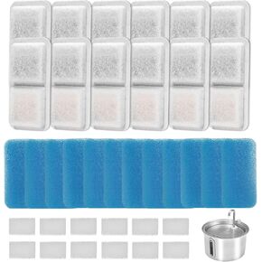 (12 Pack) Cat Water Fountain Filters Replacement Compatible With oneisall Cat Water Fountain, Cat Fountain Filters for 67oz/2L Stainless Steel Cat Fountain